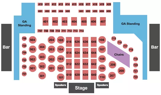 seating chart for Canyon Club - Agoura Hills - Endstage - Rsvd Tables 6 - eventticketscenter.com